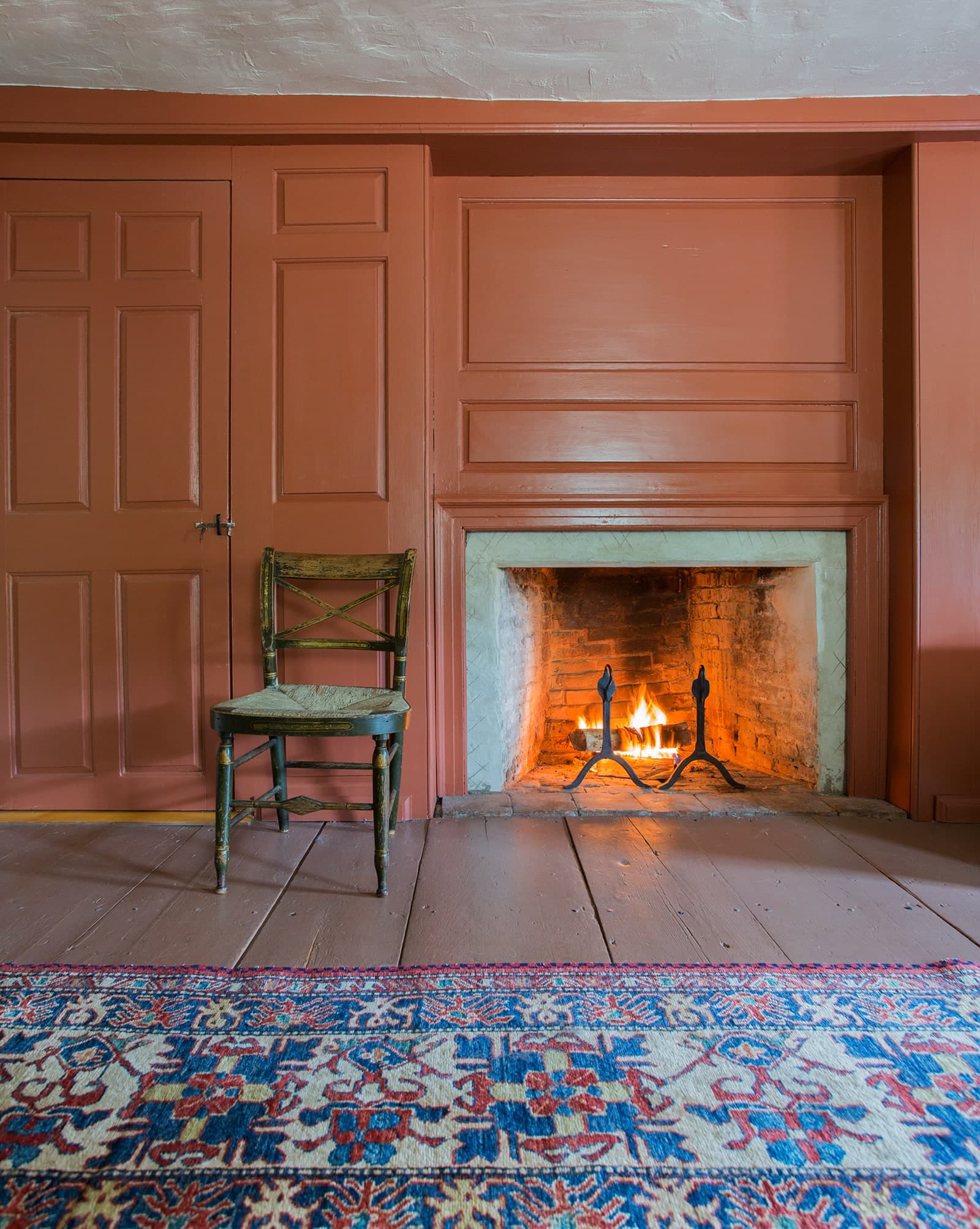Lummus House Historic Colonial Ipswich MA Fireplace