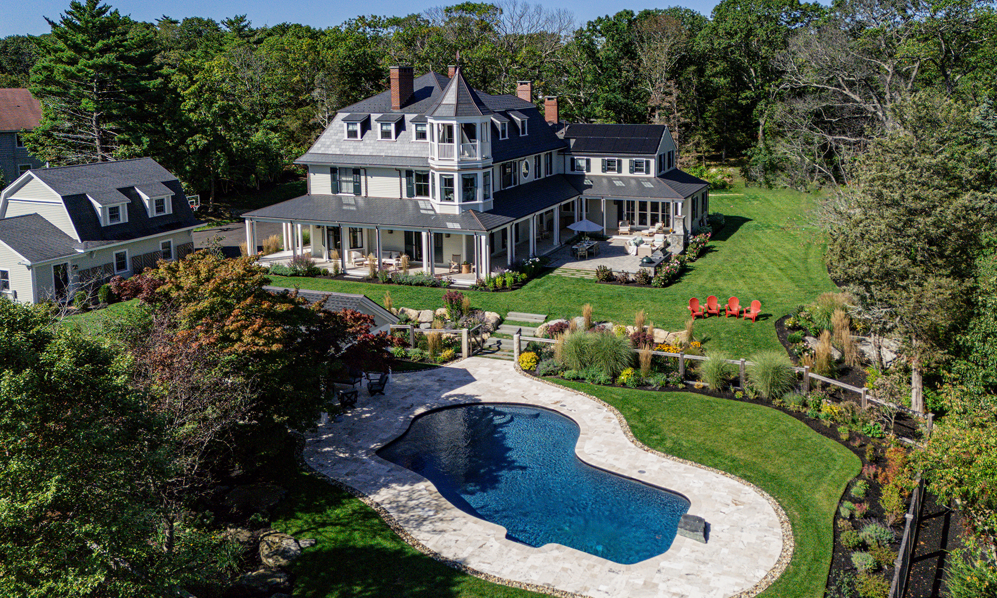 Cohasset Revival Exterior Drone