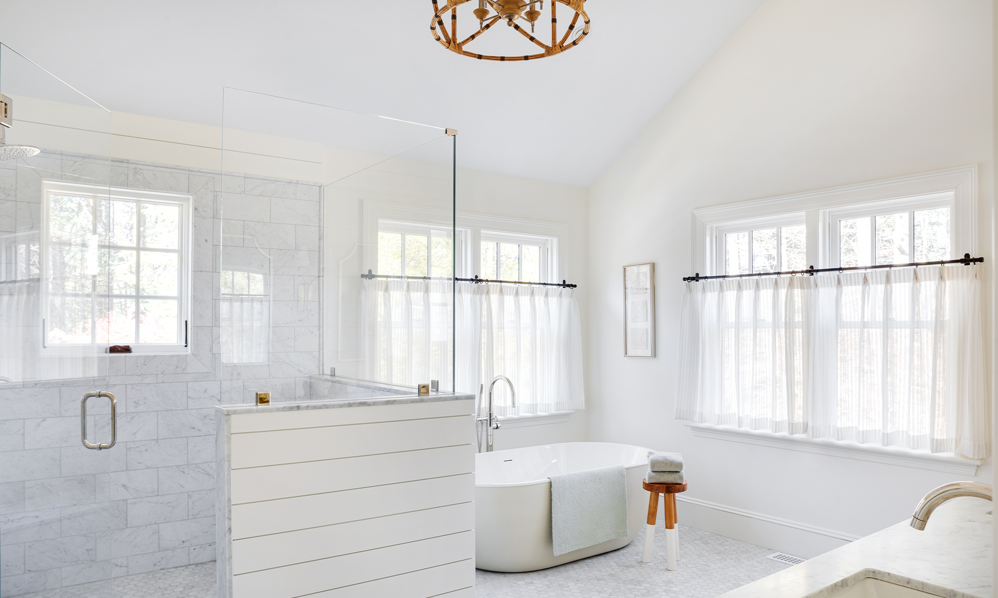 Cohasset Revival Interior Design Primary Bathroom
