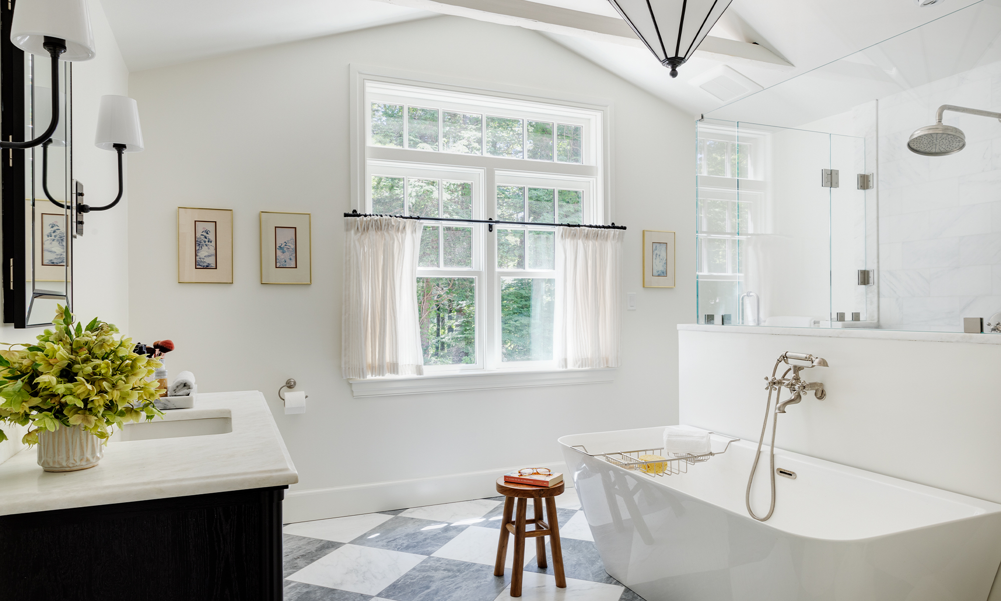 Topsfield Transitional Interior Design Primary Bathroom
