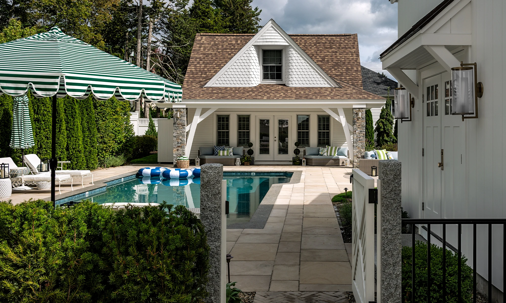 new castle seascape interior design pool house